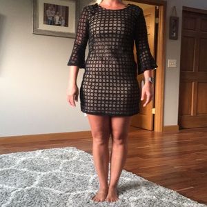 Black 3/4 length sleeve dress